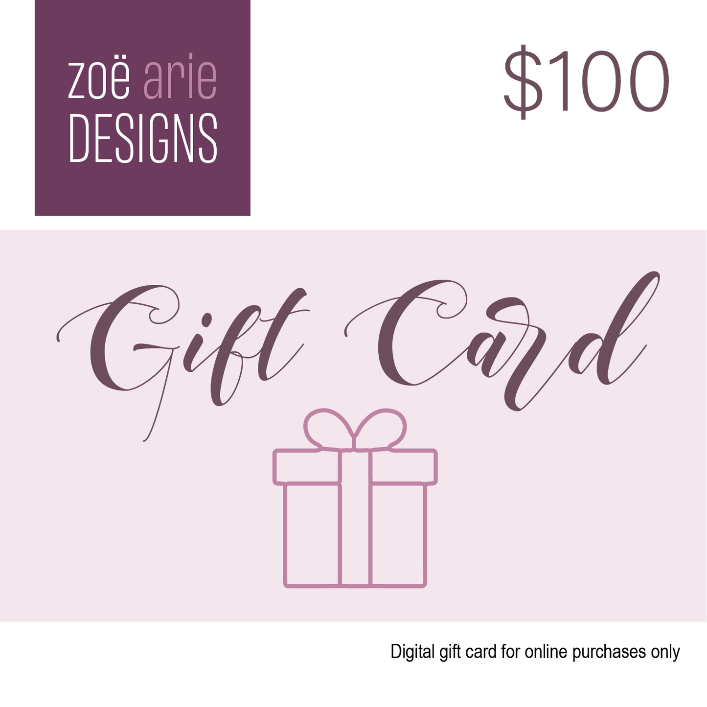 Zoë Arie Gift Card