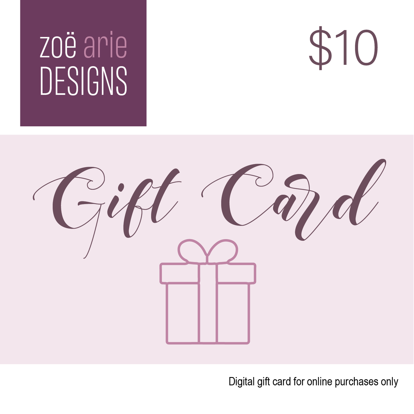 Zoë Arie Gift Card