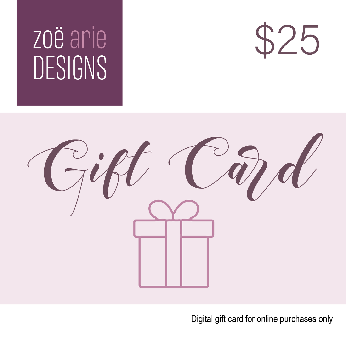 Zoë Arie Gift Card