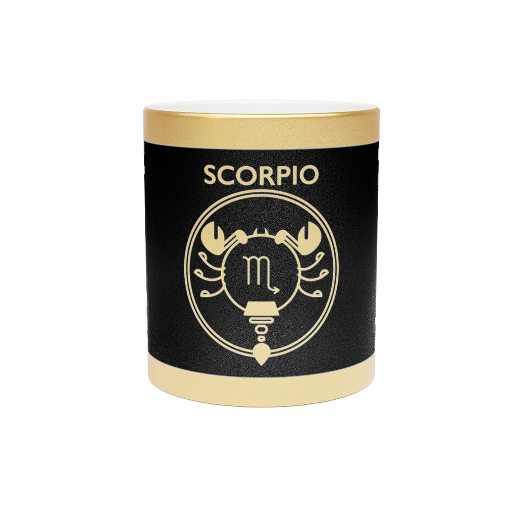 Scorpio - 11 Oz Metallic Mug (Silver / Gold)