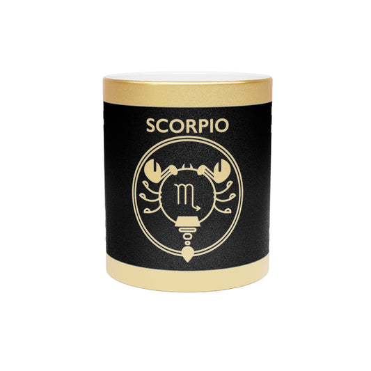 Scorpio - 11 Oz Metallic Mug (Silver / Gold)