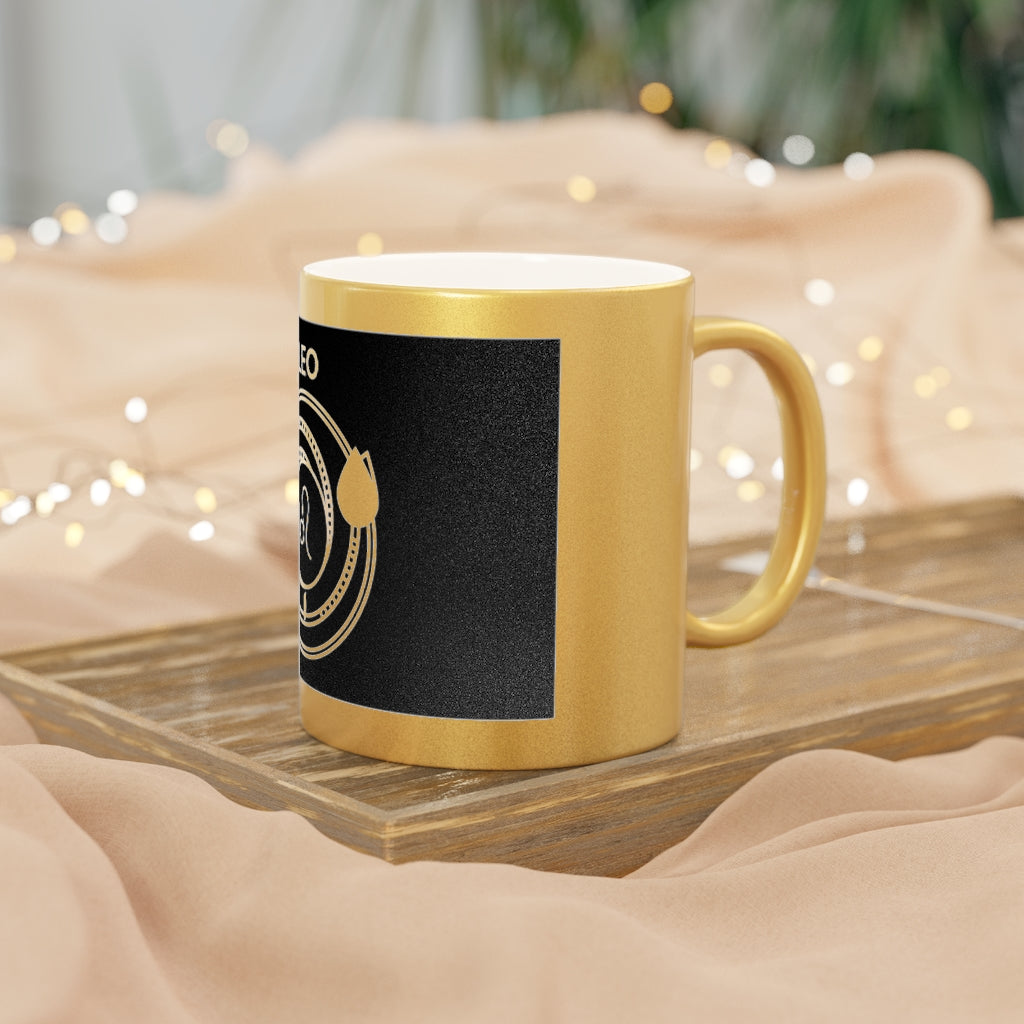 Leo - 11 Oz Metallic Mug (Silver / Gold)