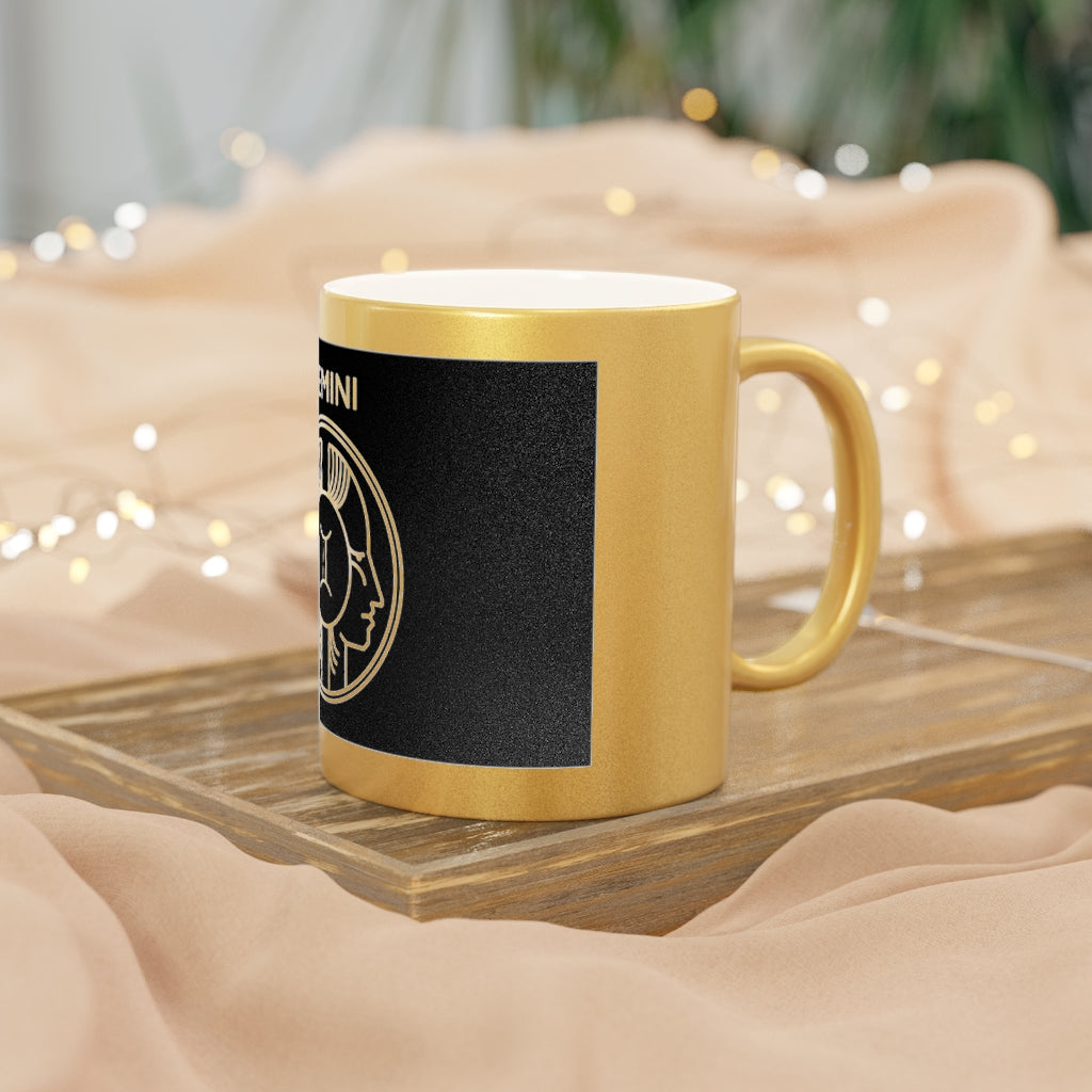 Gemini - 11 Oz Metallic Mug (Silver / Gold)