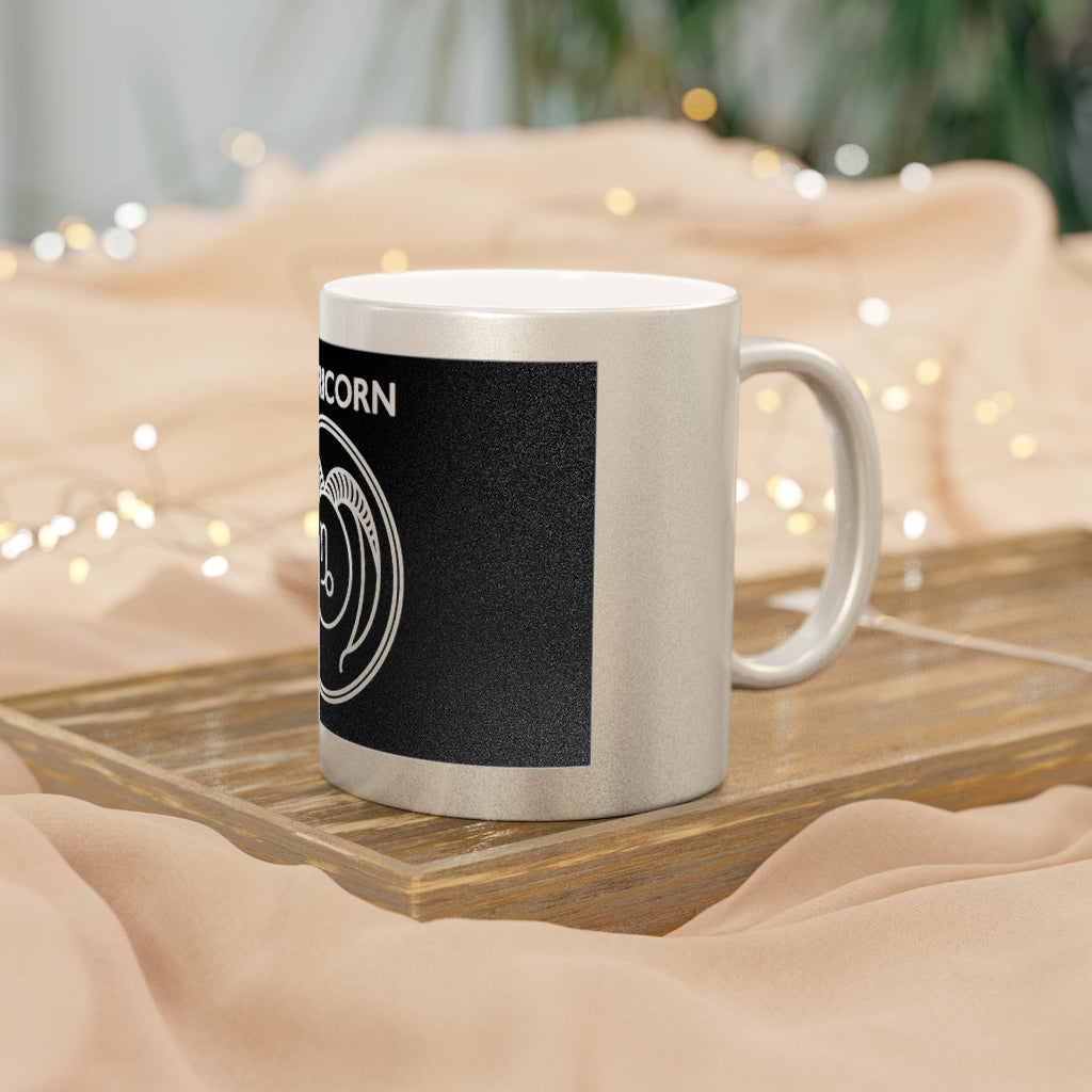 Capricorn - 11 Oz Metallic Mug (Silver / Gold)